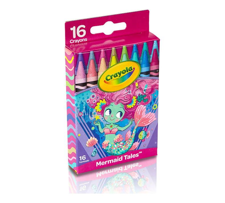 Mermaid Crayons, 16 Count