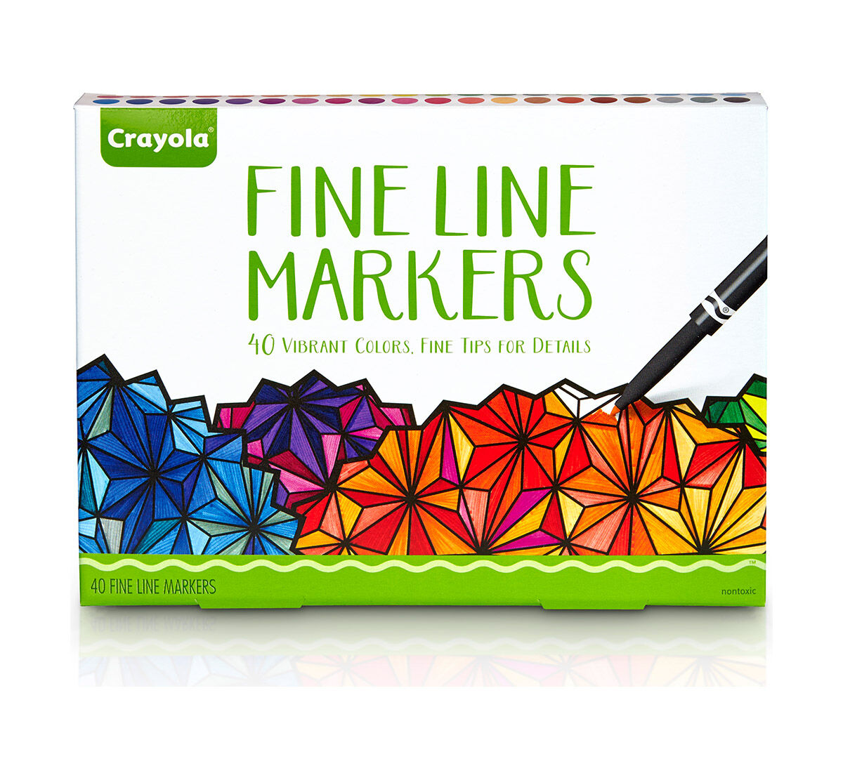 Crayola 40 Ct. Vibrant Fine Line Markers with fine tips for detail