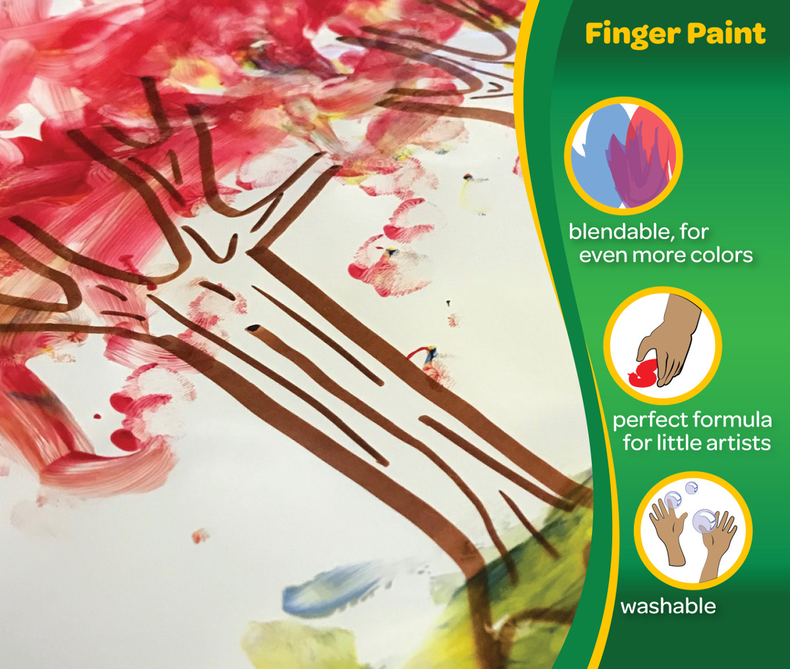 Washable Fingerpaint, Secondary Colors, 3 Count