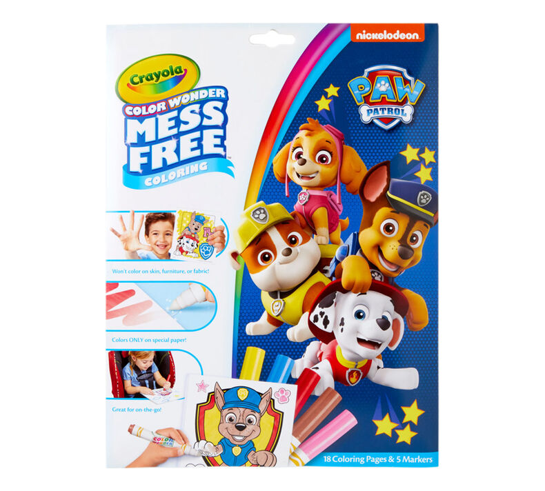 Color Wonder Mess Free Paw Patrol Coloring Pages & Markers