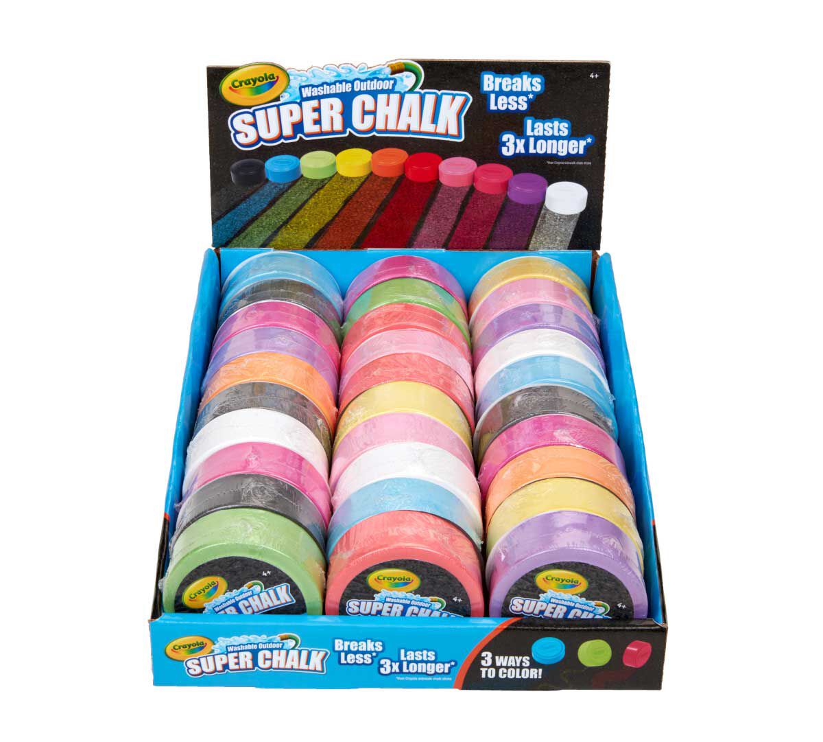 Outdoor Super Chalk, 30 Count Durable Pucks, Crayola.com