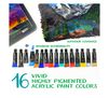 16 count Signature Series Acrylic Paints swatches 