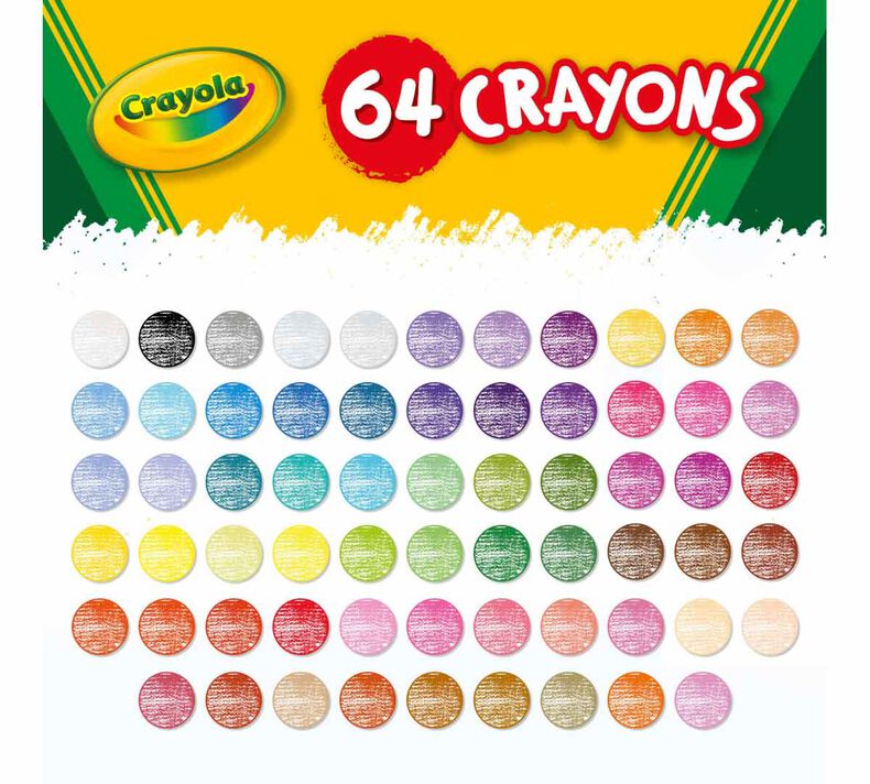 64 ct Color Crayons Set Premium Quality Party Favor Kids Coloring Non Toxic Bulk