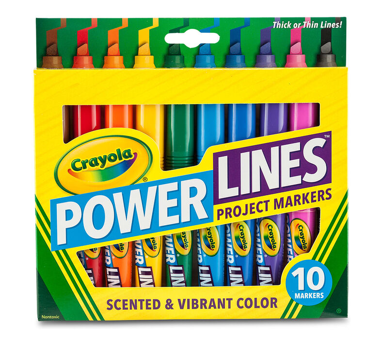 10ct Power Lines Washable Project Markers with Scents