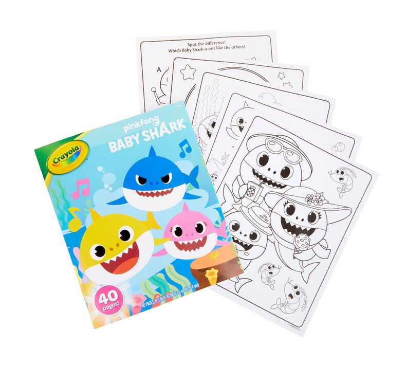 Baby Shark Color Sticker Book With Jumbo Crayons