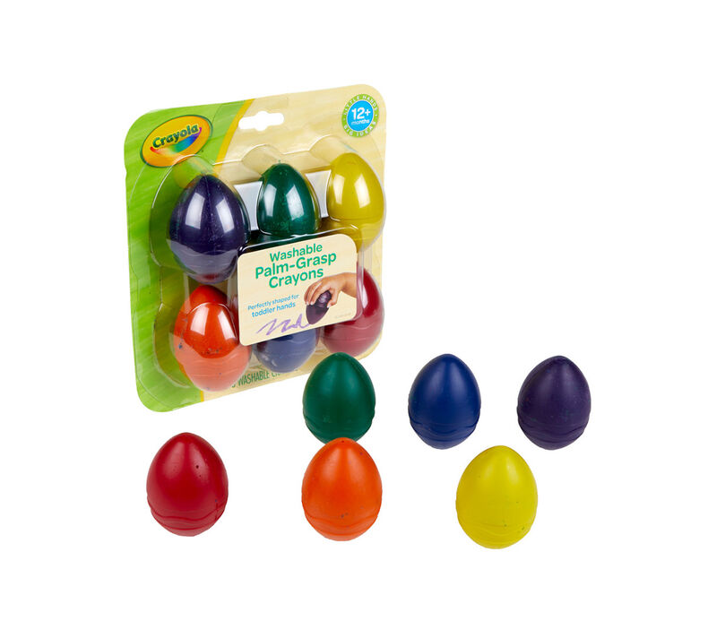 Palm Grasp Toddler Crayons, 6 Count Egg Crayons, Crayola.com