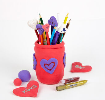 Valentine's Day Craft Kit for Heart Pencil Toppers
