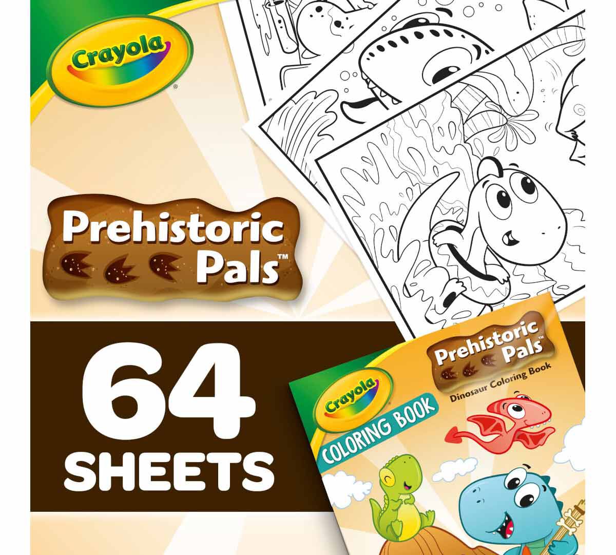 Prehistoric Pals Dinosaur Coloring Book, 64 pg | Crayola.com | Crayola