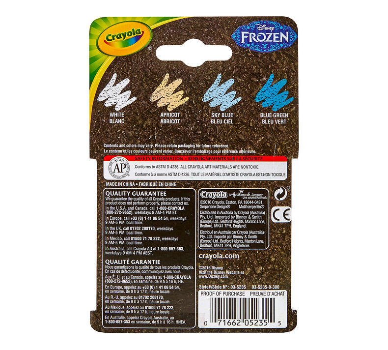 Frozen Washable Sidewalk Chalk - Color Your Heroes!, 4 count