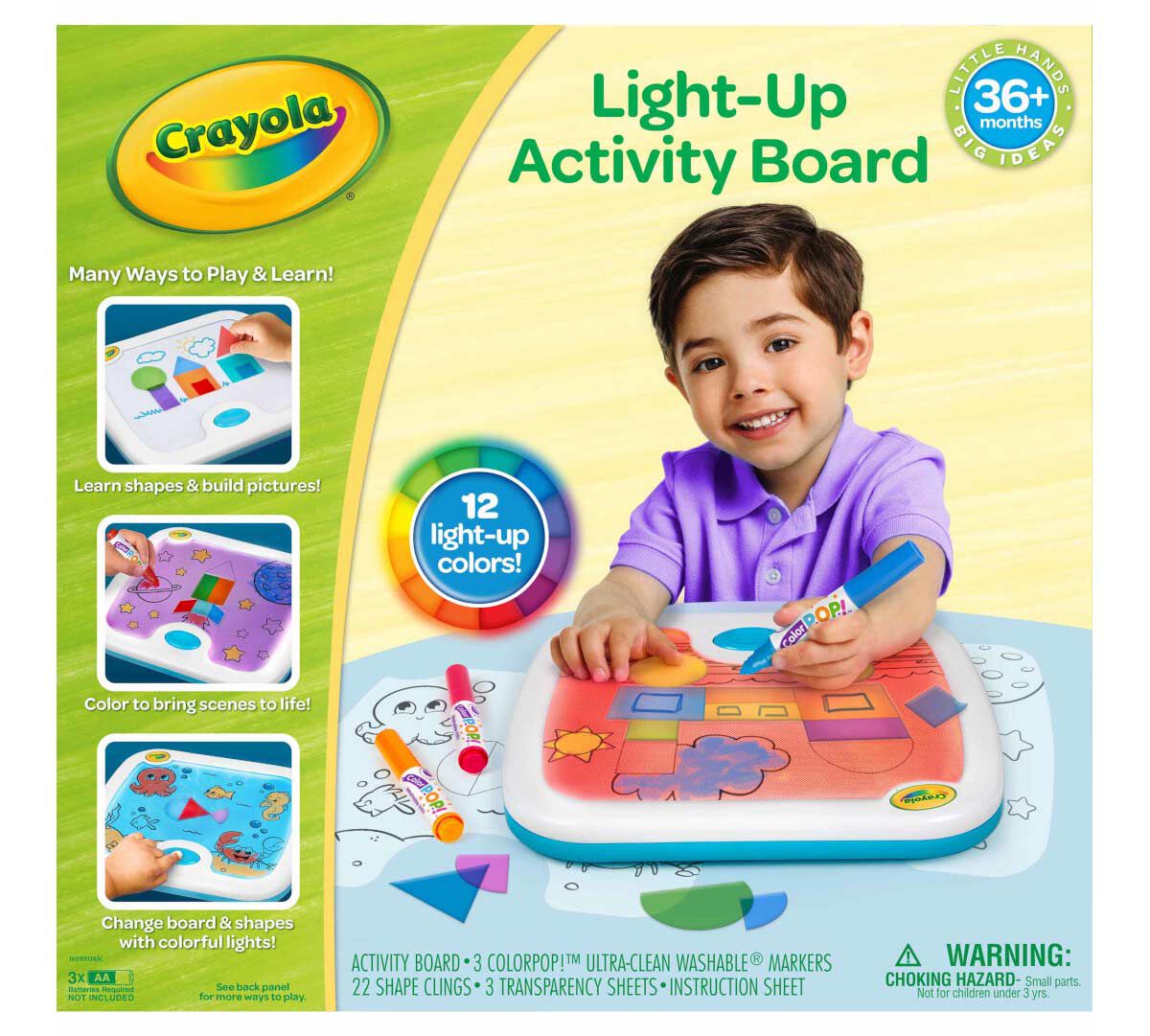 Light Up Activity Board Educational Toy for Kids Crayola