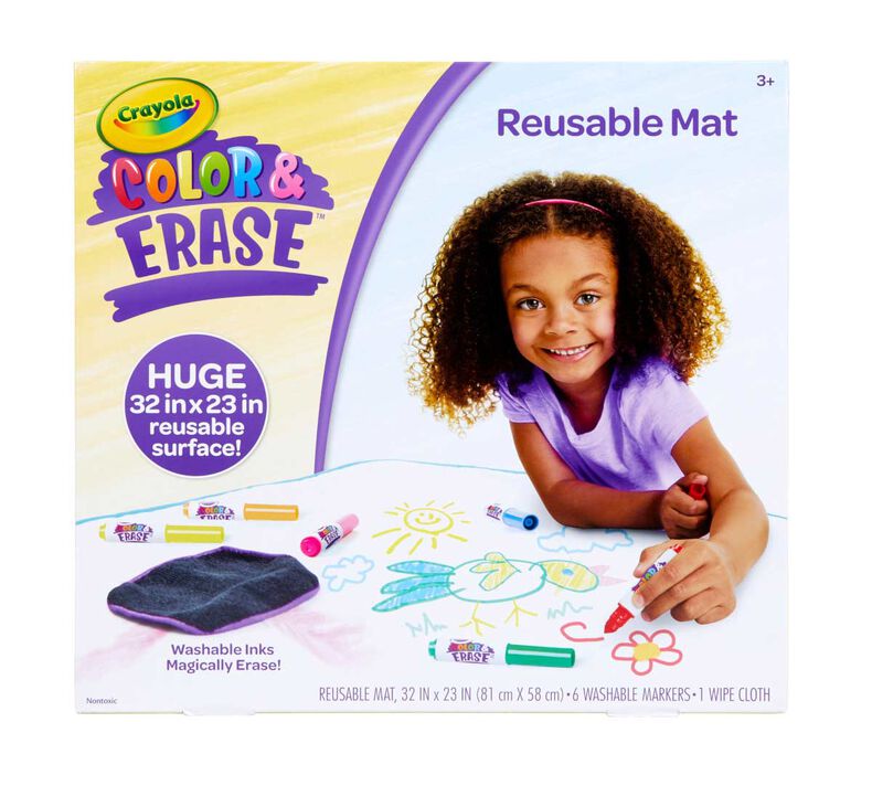 Crayola Color and Erase Mat, Travel Coloring & Art Kit, Toddler Holiday  Toys, Holiday Gifts 
