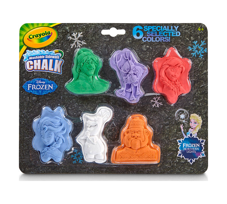 Washable Chalk Shapes, Frozen, 6 count