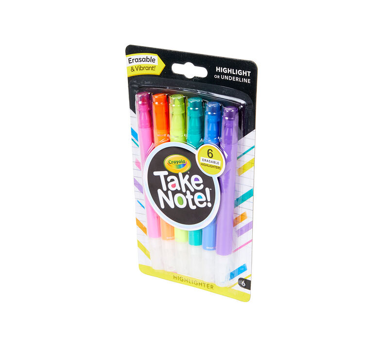Take Note Erasable Highlighters, 18 Count