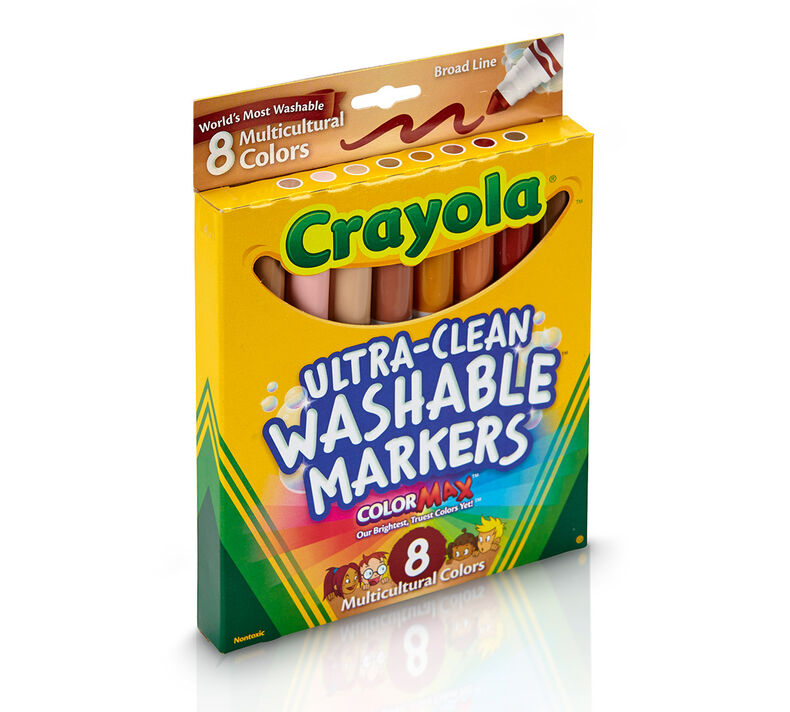 Ultra-Clean Markers, Broad Line, Multicultural, 8 ct.