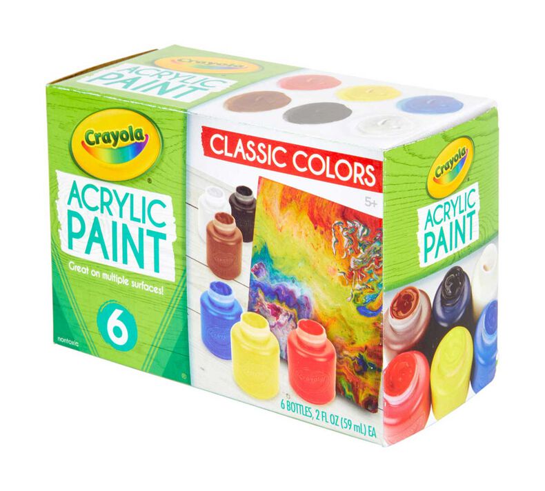 Acrylic Paint, Bold, 6 Count Paint Set Crayola