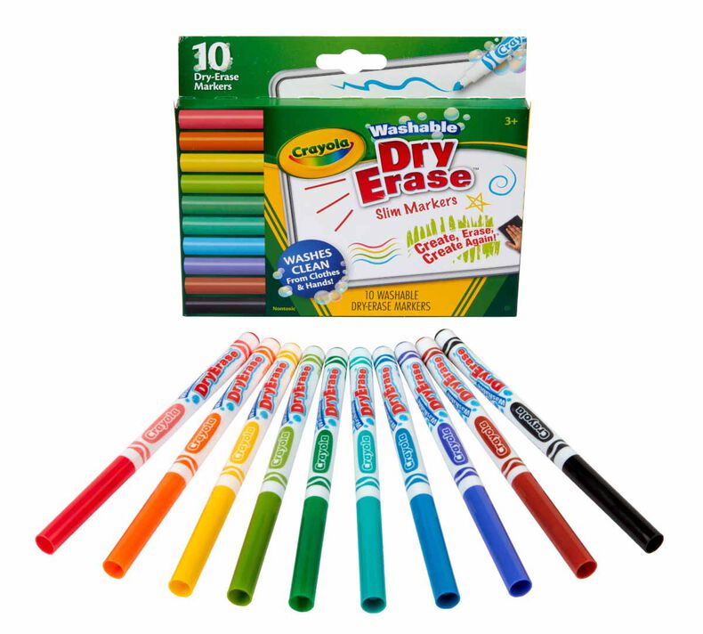 Buy Crayola® Washable Dry Erase Fine Line Markers (Set of 12) at S&S  Worldwide