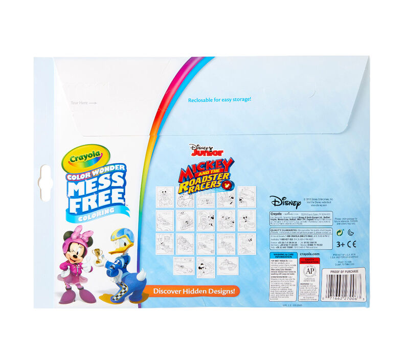 Color Wonder Mess Free Mickey Roadster Racers Coloring Pages & Markers