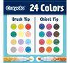Doodle and Draw Dual Ended Doodle Marker, 12 count. 24 colors.  Brush Tip and Chisel Tip.