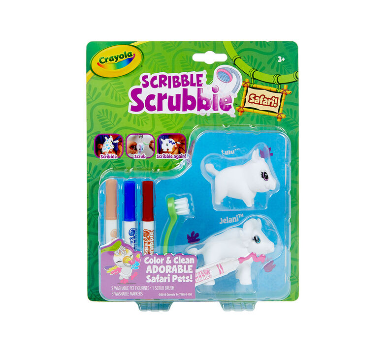 Scribble Scrubbie Animals, Warthog, Buffalo, Crayola.com