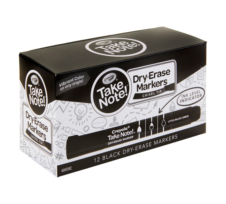Take Note Black Dry Erase Markers, 12 Count
