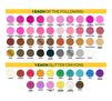 Ultimate Crayon Collection Color Swatches; page two showing remaining colors and Glitter Crayons