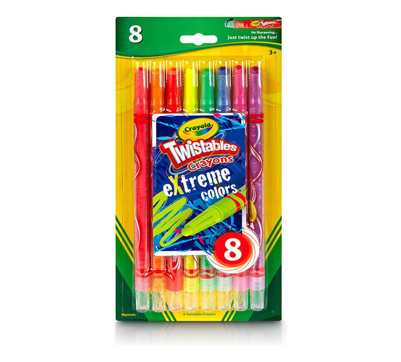 eXtreme colors Twistable Crayons 8 ct