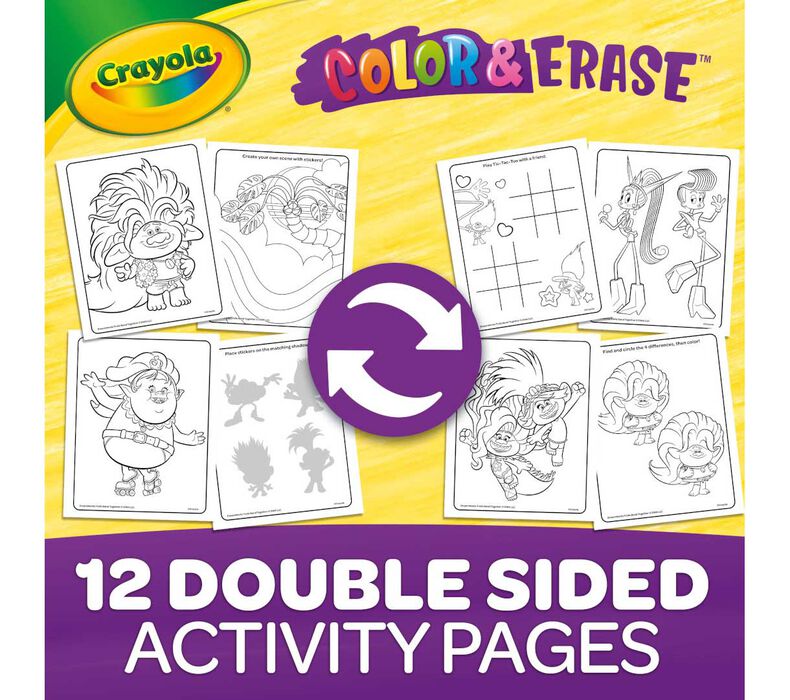 Trolls Color & Erase Activity Pad with Markers