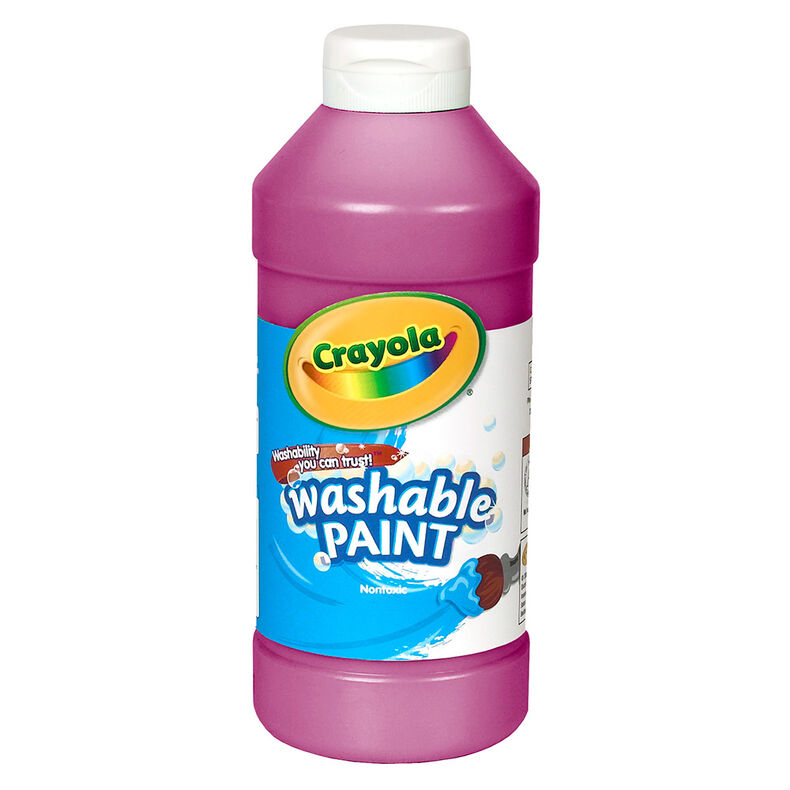 Crayola Kid's White Washable Tempera Paint in 16 oz. Bottle with Easy  Dispensing 