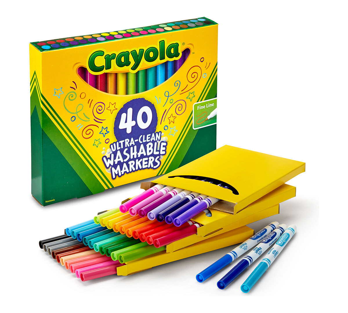 40 count ultra clean markers fine line crayola