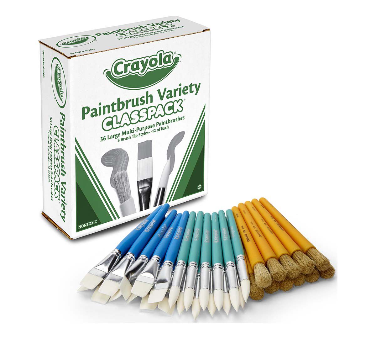 Crayola 36 count Large Paintbrush Variety Classpack