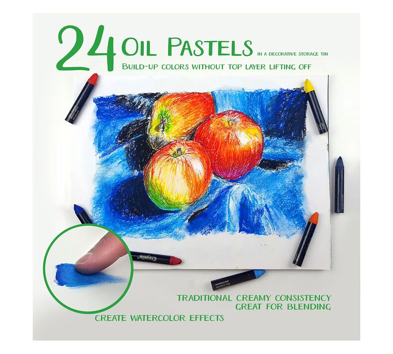Signature Oil Pastels with Tin, 24 Count