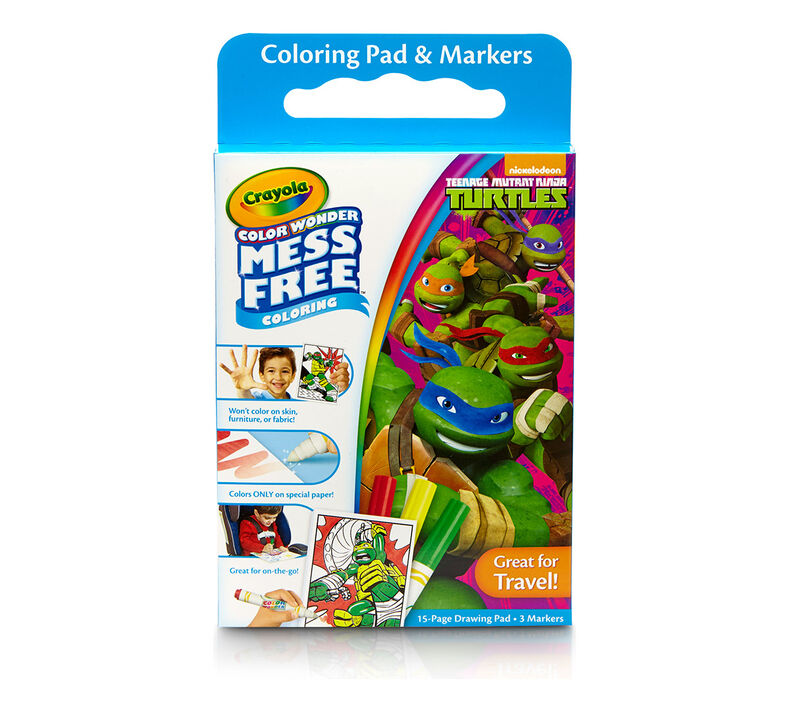 Color Wonder Mess Free Coloring Pad & Markers, Teenage Mutant Ninja Turtles