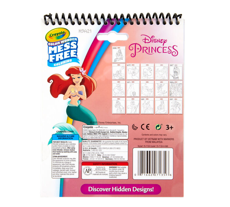 Crayola® Color Wonder Mess Free™ Disney Princess Coloring Pages & Markers,  18 ct - City Market