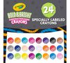 24ct Bold and Bright Construction Paper Crayons. 24 specially labeled crayons