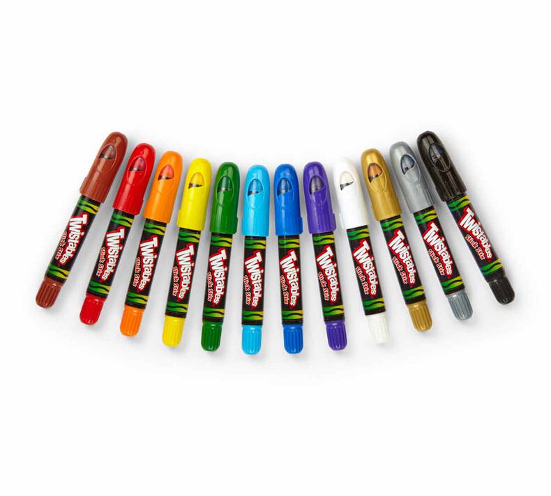 Crayola Twistables Slick Stix, Oil Pastel Alternative, 12ct, Gift for Kids
