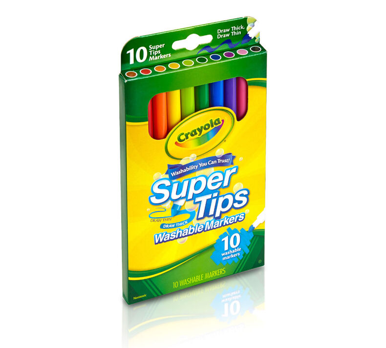 Washable Super Tips Markers, 10 Count