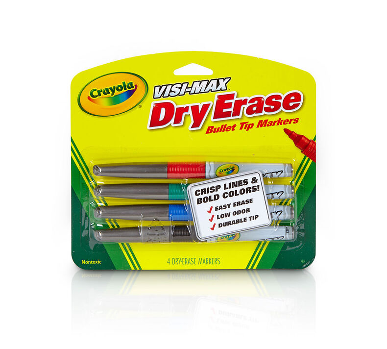 Visi-Max Dry-Erase Markers, Fine Line, 4 ct.