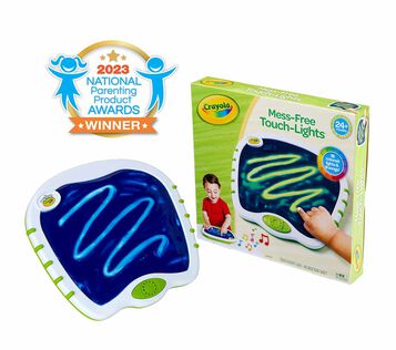 Mess Free Touch Lights with award winner seal. 
