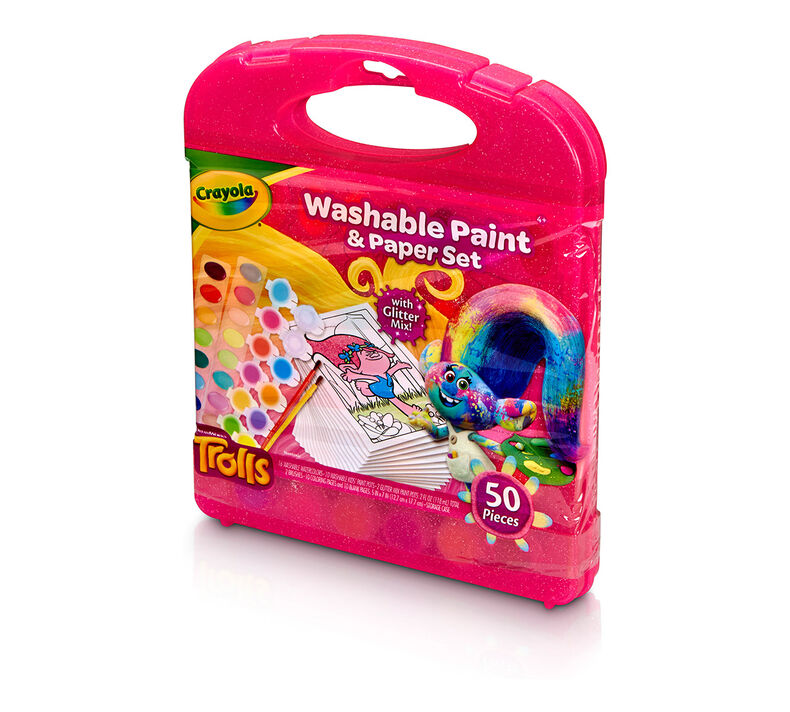 Trolls Washable Paint & Paper Set