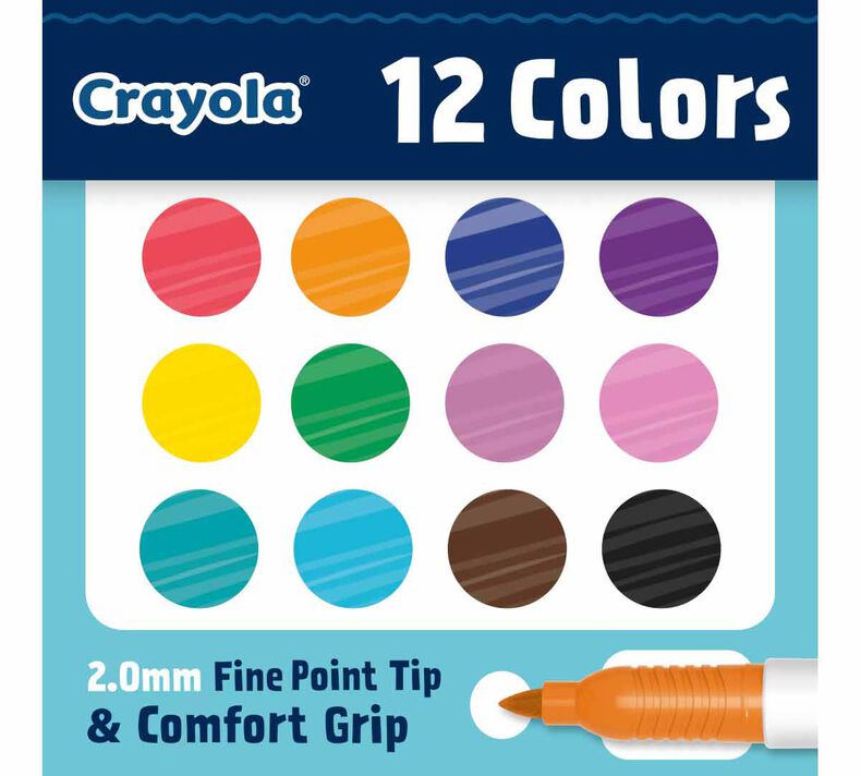 Crayola 12pk Doodle & Draw Fine Point Doodle Markers : Target