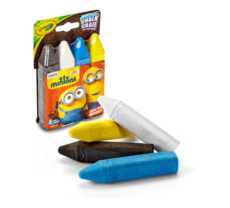 Download 4 ct. Minions Washable Sidewalk Chalk - Color Your Heroes! | Crayola