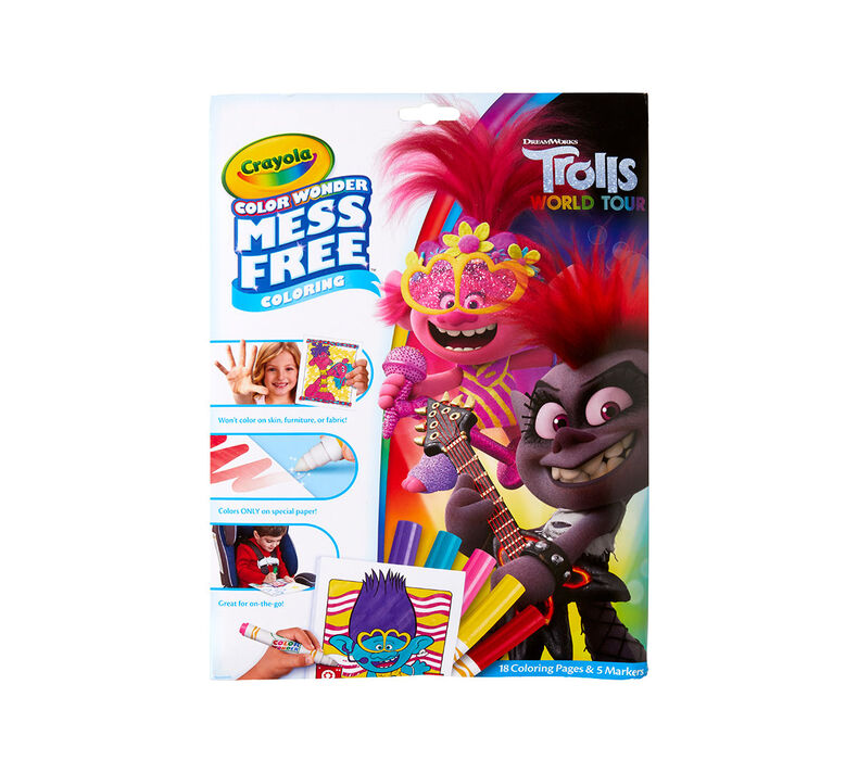 COLORING TROLLS WITH CRAYOLA COLORING KIT 200 MARKERS CRAYONS