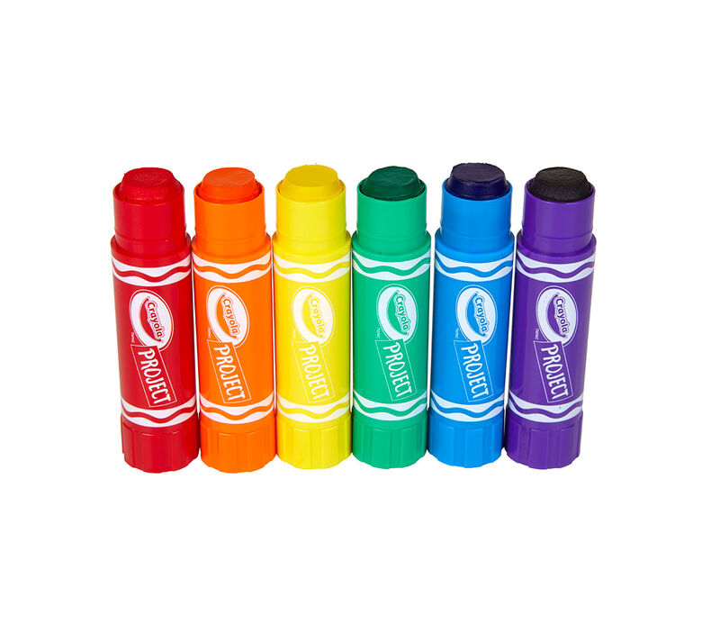 Crayola Paint Sticks, Washable, Classic Colors - 6 paint sticks