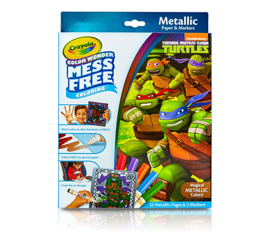 color wonder metallic paper markers teenage mutant ninja turtles
