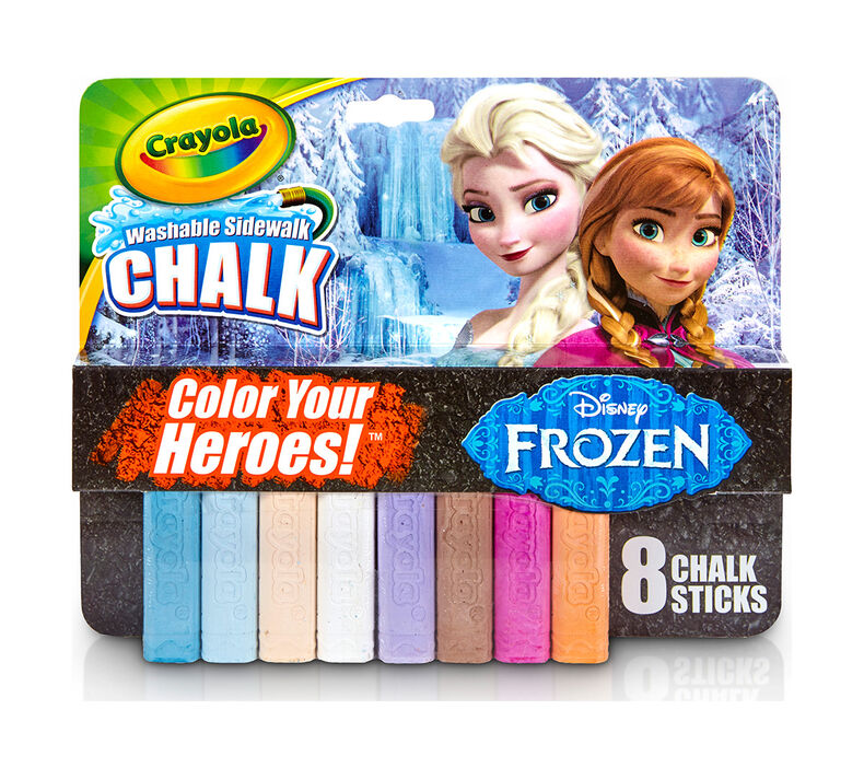 Frozen Washable Sidewalk Chalk - Color Your Heroes!, 8 Count