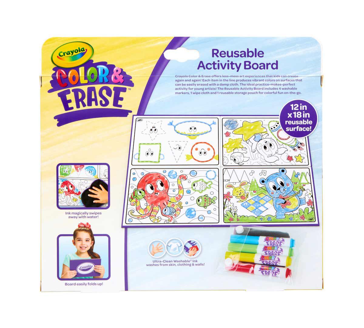 NEW LEARN MY COLOURS WIPE AWAY BOARD WITH SCENTED PENS PRE SCHOOL GRAFIX 