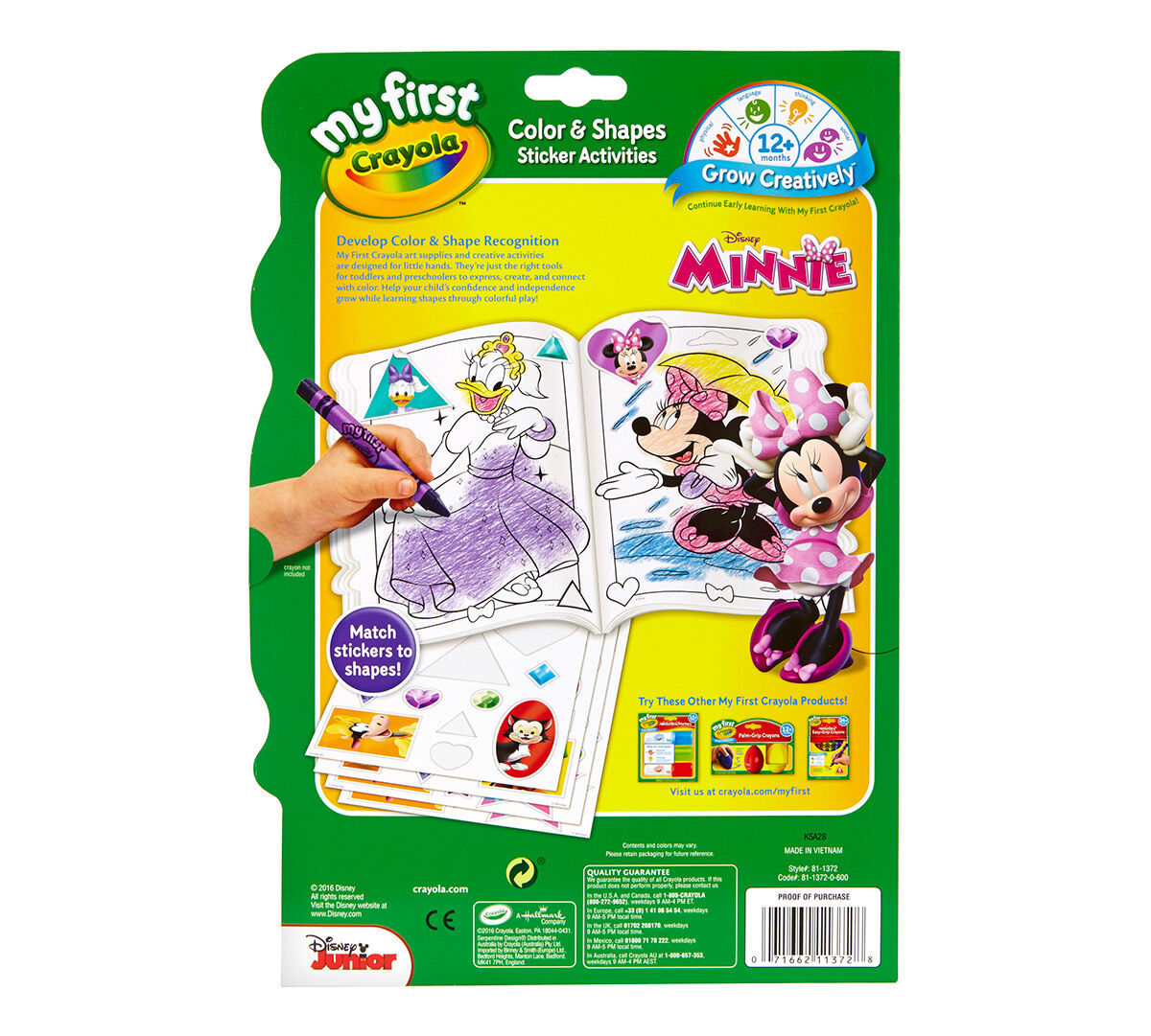 My First Crayola Color & Shapes Sticker Activities Minnie Mouse | Crayola