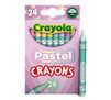 Pastel Crayons, 24 count single crayon standing upright next to box
