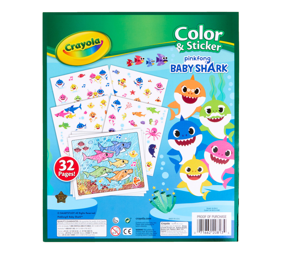 Baby Shark Color & Sticker Book for Kids | Crayola.com | Crayola