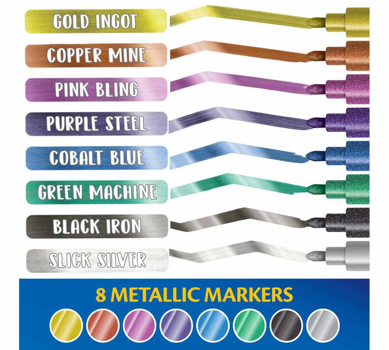 CRAYOLA 918642.012 6CT Metallic Markers, 6 Unit Confezione da 1